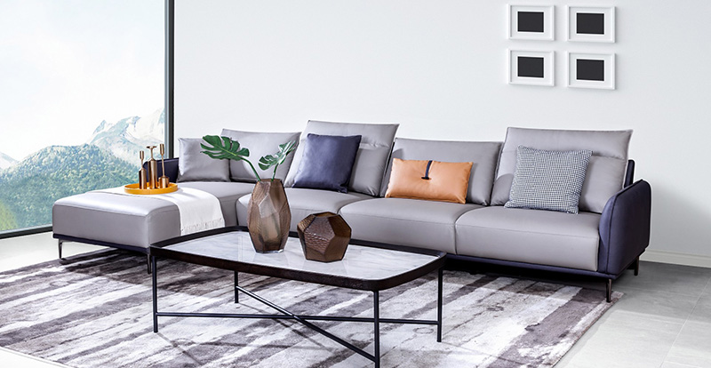 Modern Minimalist Salon Teknolojisi Kumaş İki Renkli Koltuk Kombinasyonu 1079111